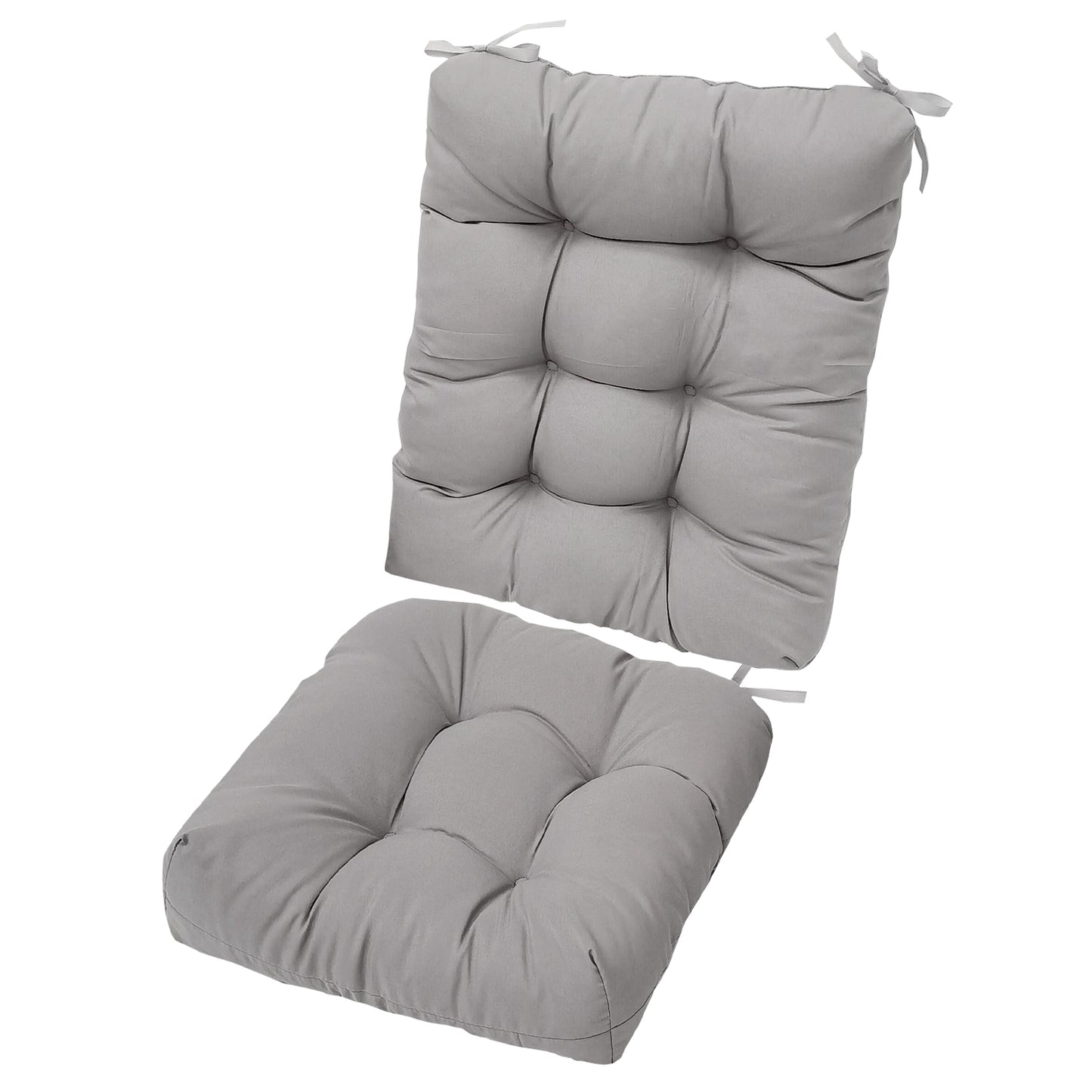2-Piece Waterproof Rocking Chair Cushion Set with Non-Slip Ties