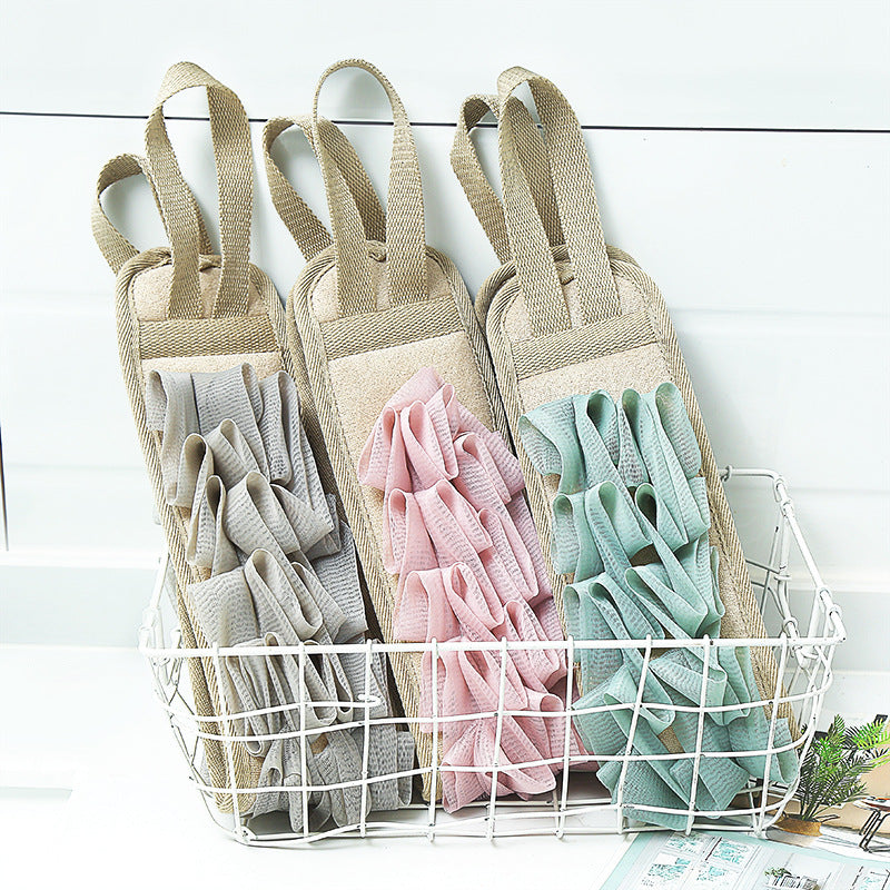 Double-Sided Bath Towel with Strong Pull Back Strip - Soft & Absorbent