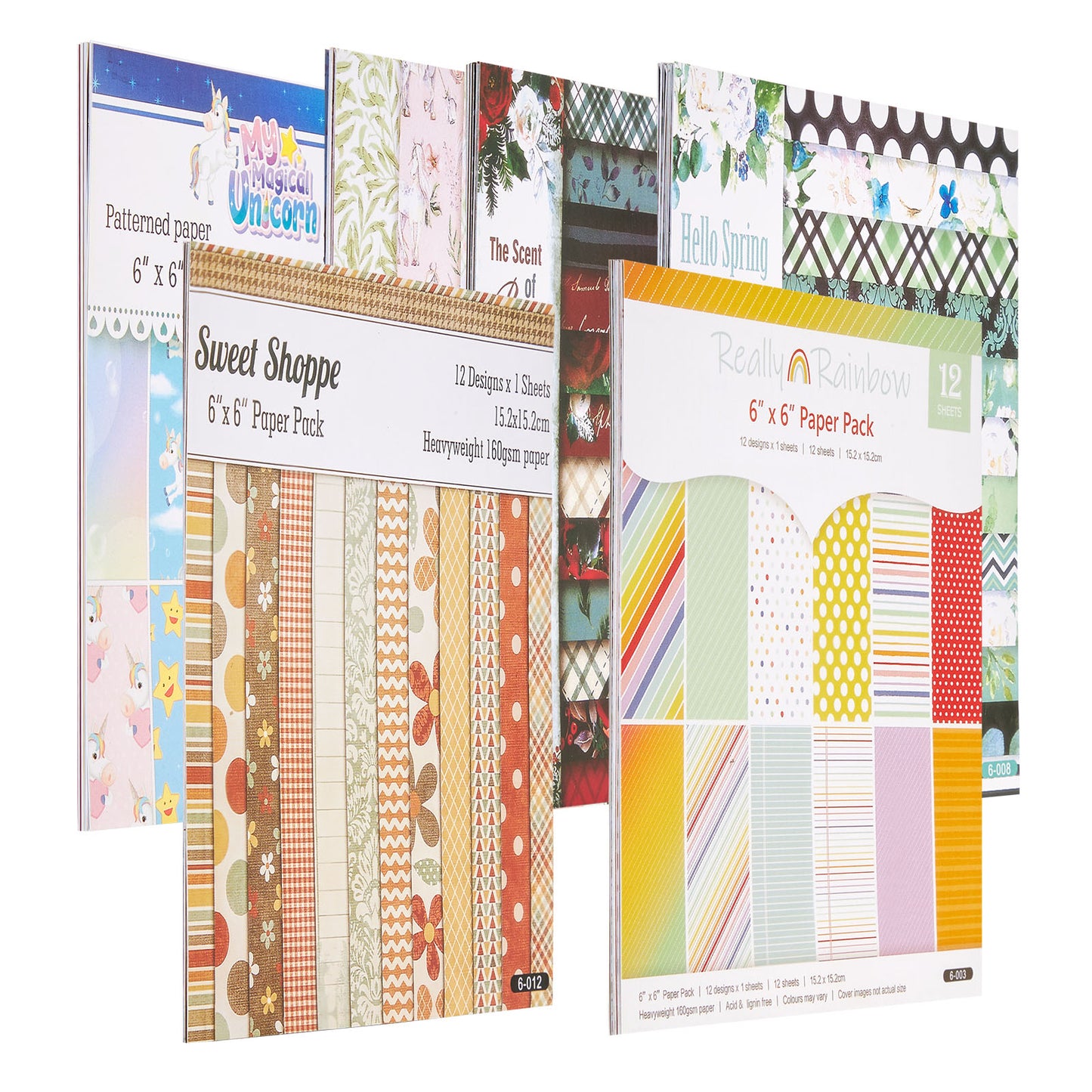Vevor Scrapbook Paper Set 72 Sheets 6x6 Inch Assorted Pattern for Crafting