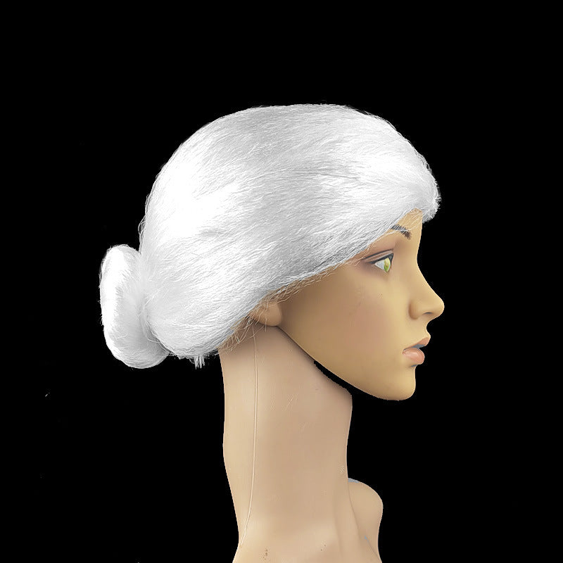 Grandma Wig for Costumes - White, Silver & Gray Synthetic Hair Wigs for Dress Up