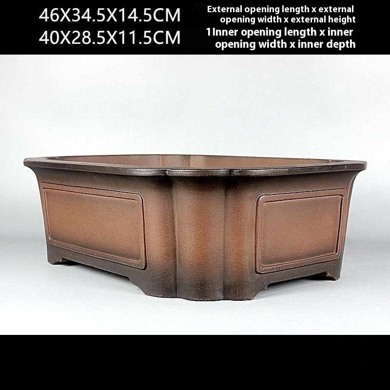 Purple Sand Bonsai Flower Pot Rectangular Planter for Garden & Home