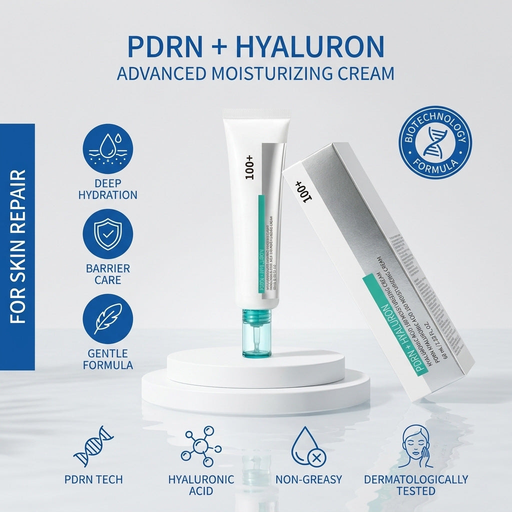 PDRN Hyaluronic Acid Face Cream 60ml for Skin Hydration & Rejuvenation