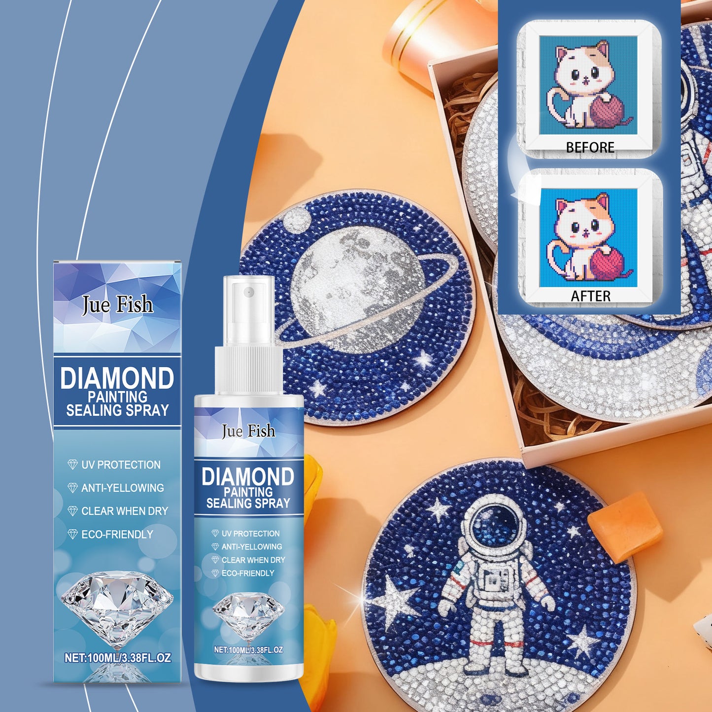 Diamond Painting Seal Spray - 100ml for Art & Craft Protection