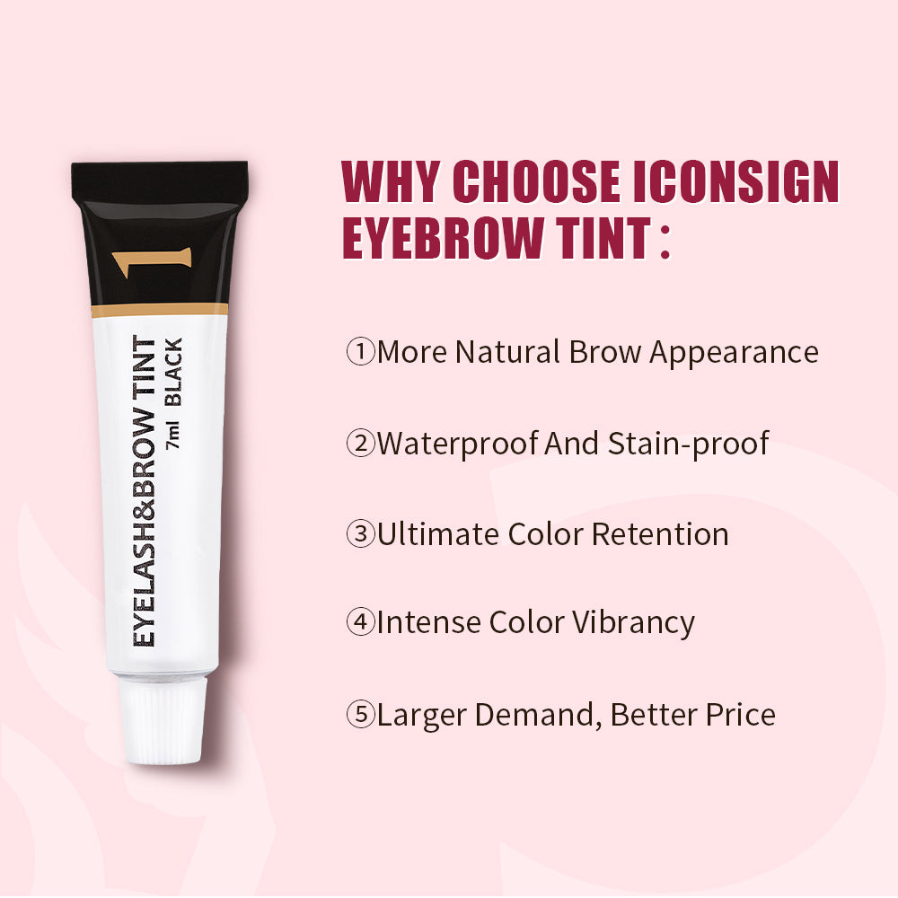 Professional Eyelash and Eyebrow Tint Kit - Long-Lasting Brow Dye Set