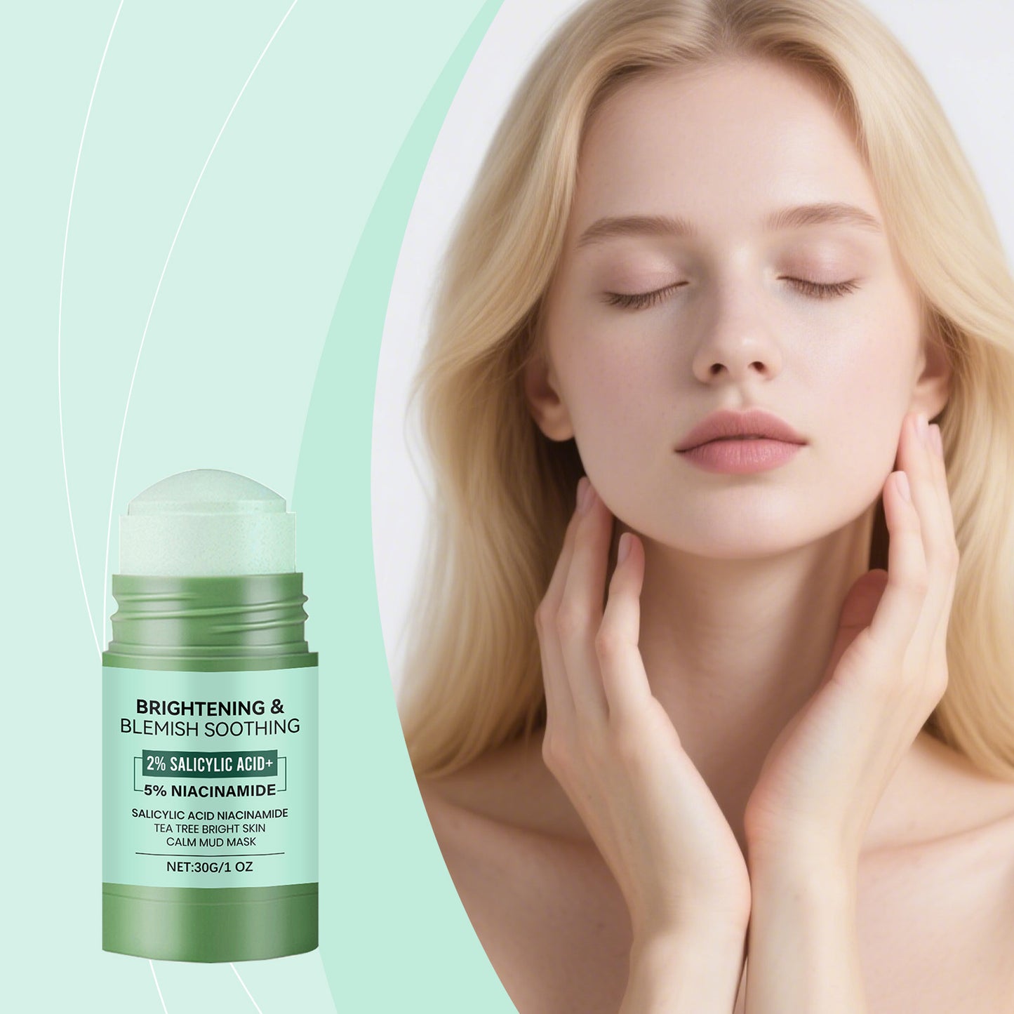 Tea Tree Mud Mask Stick 30g - Clarifying Facial Skin Care Tool