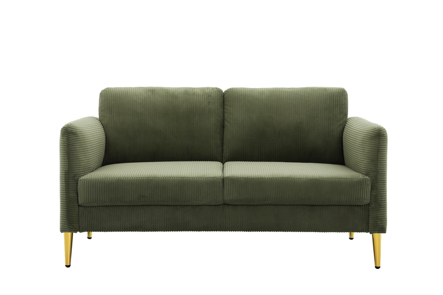 60.63 Wide Modern Corduroy Loveseat, Plush Upholstered Cushions,
