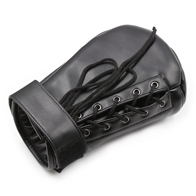 Dog Hand-Shaped Sponge Brush Set with Bright Leather Handles - Black