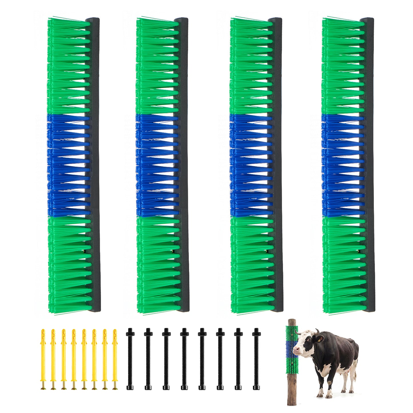 Livestock Scratching Brush Set - 2PCS Cow and Goat Back-Itch Relief Grooming Tool
