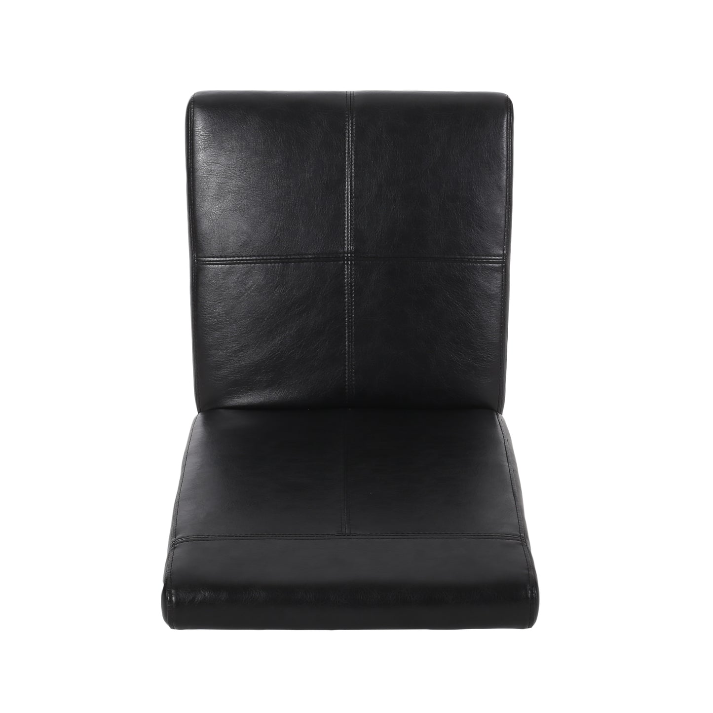 Black PU Leather Dining Chair Set of 2 - Contemporary Design