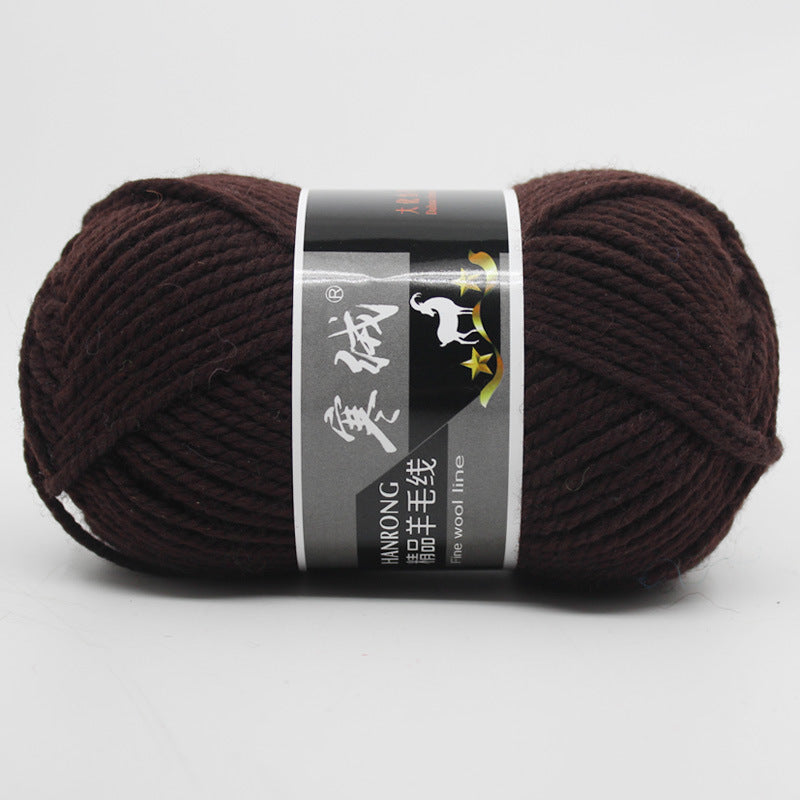 Thick Knitting Yarn Ball for Self-Woven Crafts - Cashmere Wool Material Kit