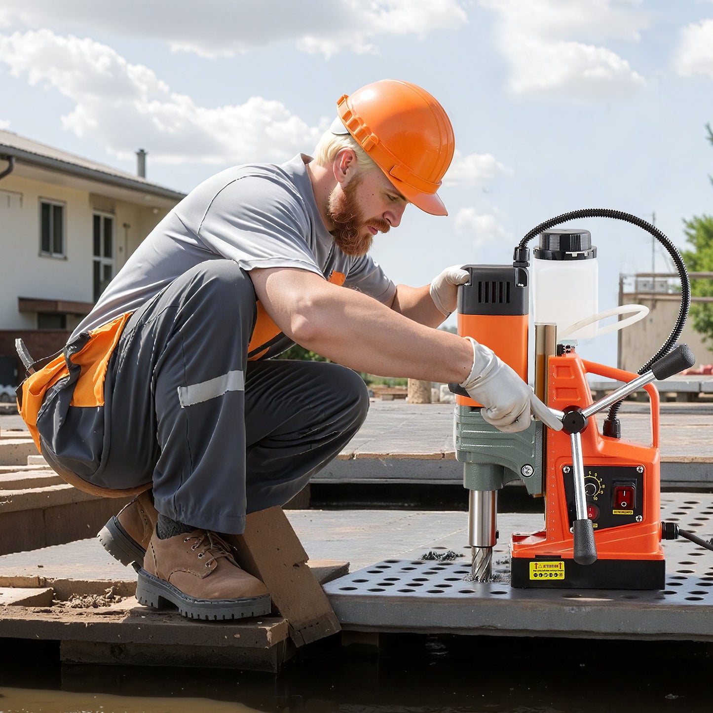 Magnetic Drill Press 1400W Power Tool with 2-Inch Boring Capacity and 0-800 RPM