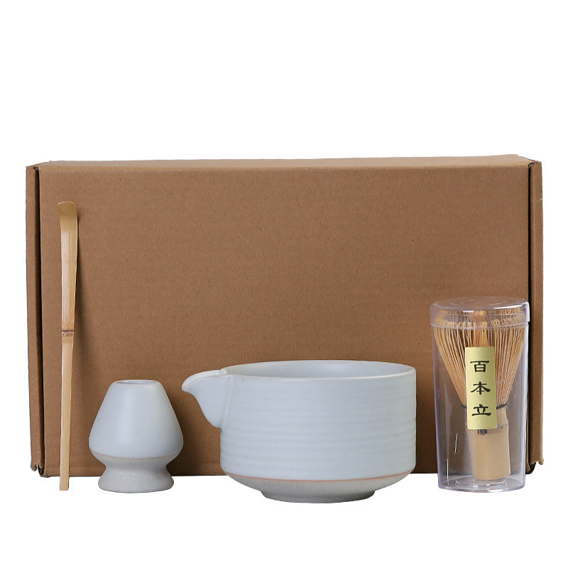 Matcha Tool Set with Gift Box - Japanese Ceramic Matcha Whisk & Bowls