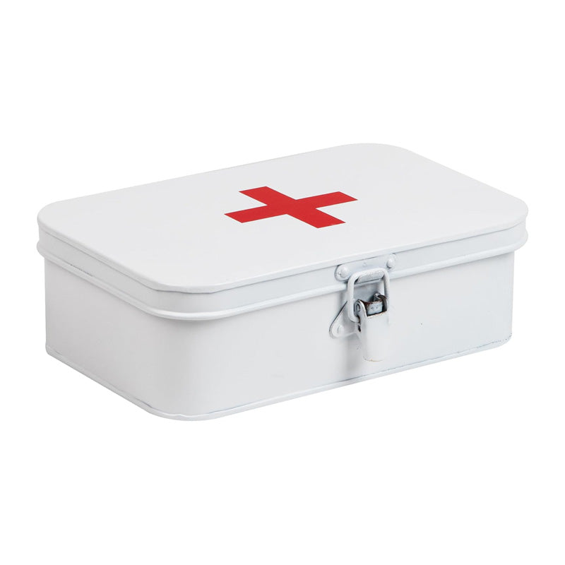 First Aid Box, Emergency Kit, Medical Supply Organizer, Vintage,