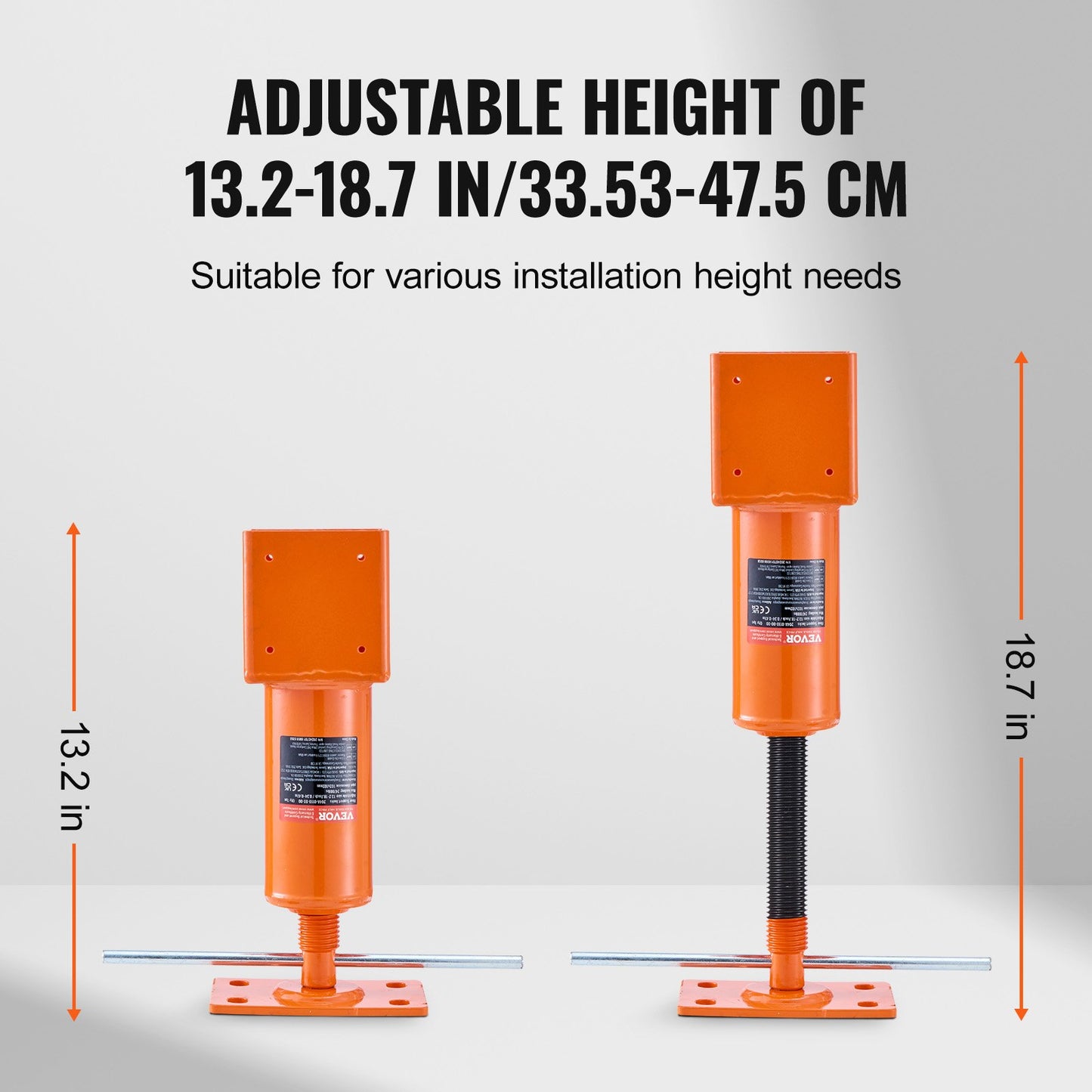 Heavy-Duty Adjustable Floor Jack Stand for House Leveling - 4x4 Roof Support