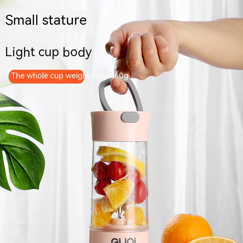 Electric Fruit Juicing Cup with Cross Blade, 320ml Glass & Battery