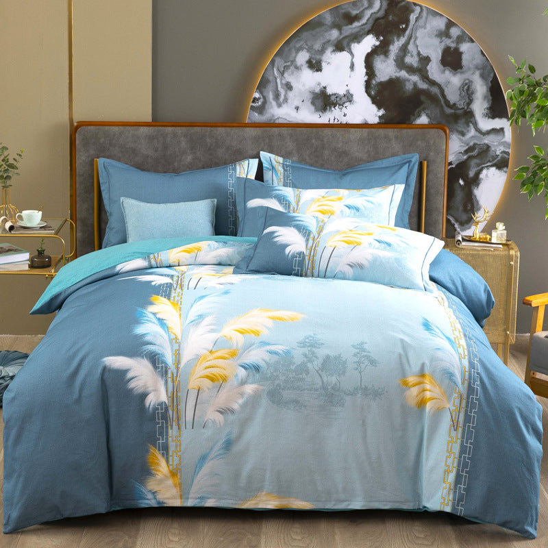 Cotton Winter Bedding Set with Quilt Cover and Sheets - Multiple Sizes & Styles