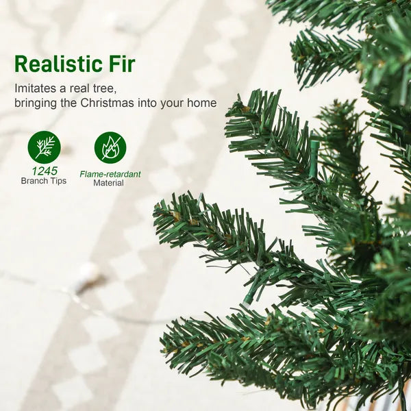 7ft Prelit Artificial Christmas Tree with LED Lights