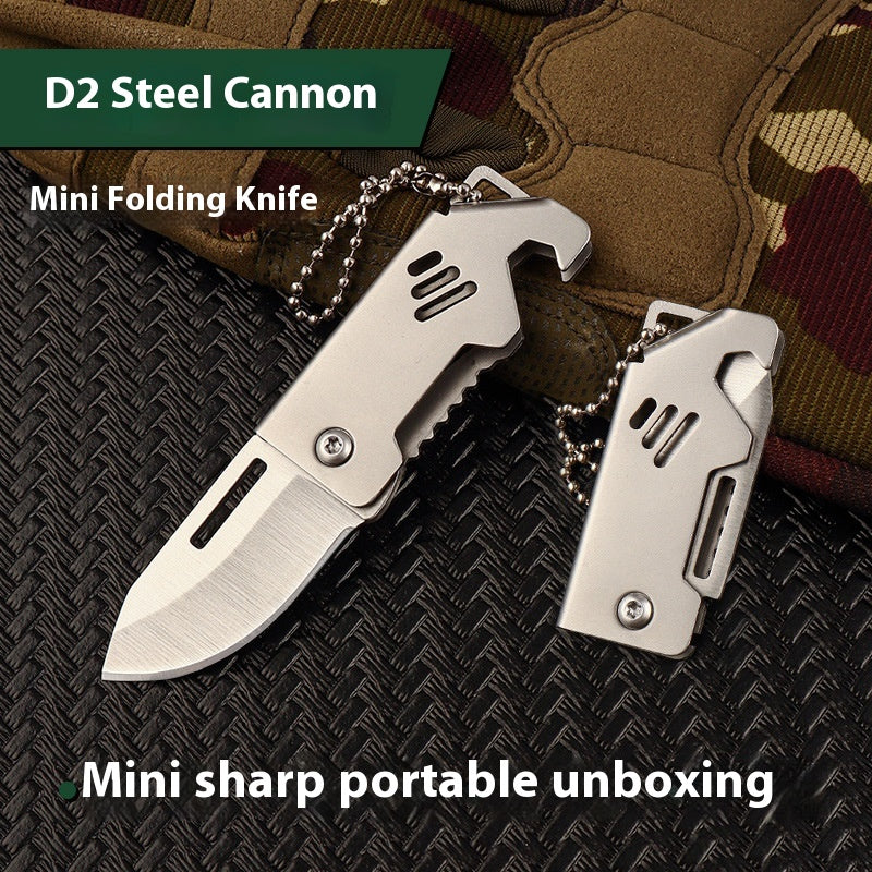 Portable Folding Knife with D2 Steel Blade - Compact Locking Pocket Tool