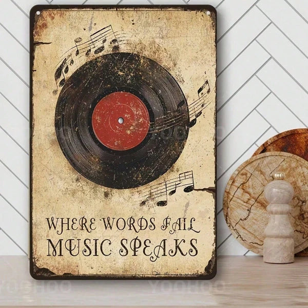Metal Tin Wall Decoration - 20 cm x 20 cm