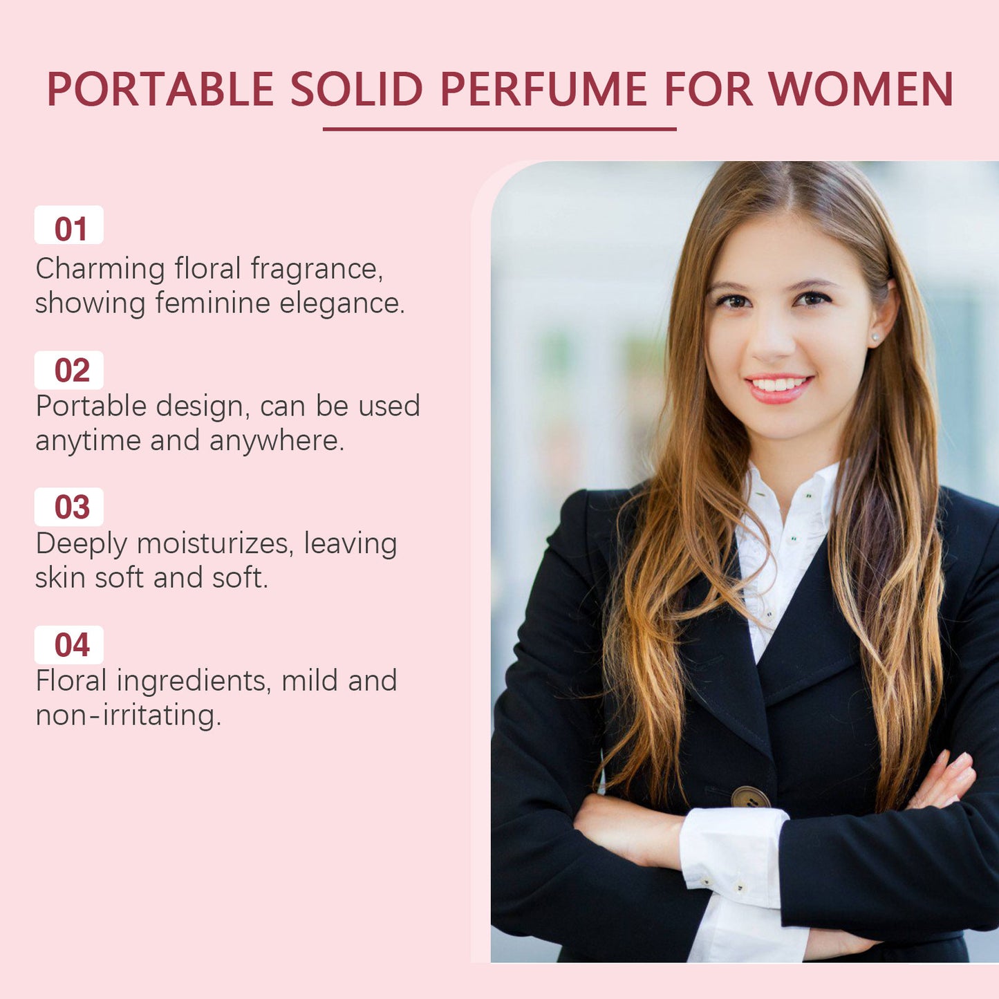 Floral Solid Perfume Balm - Long Lasting Portable Fragrance for Women