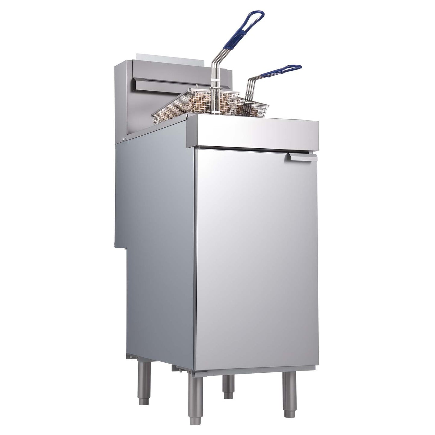 Commercial Deep Fryer - 3-Burner Natural Gas Fryer with Dual Baskets
