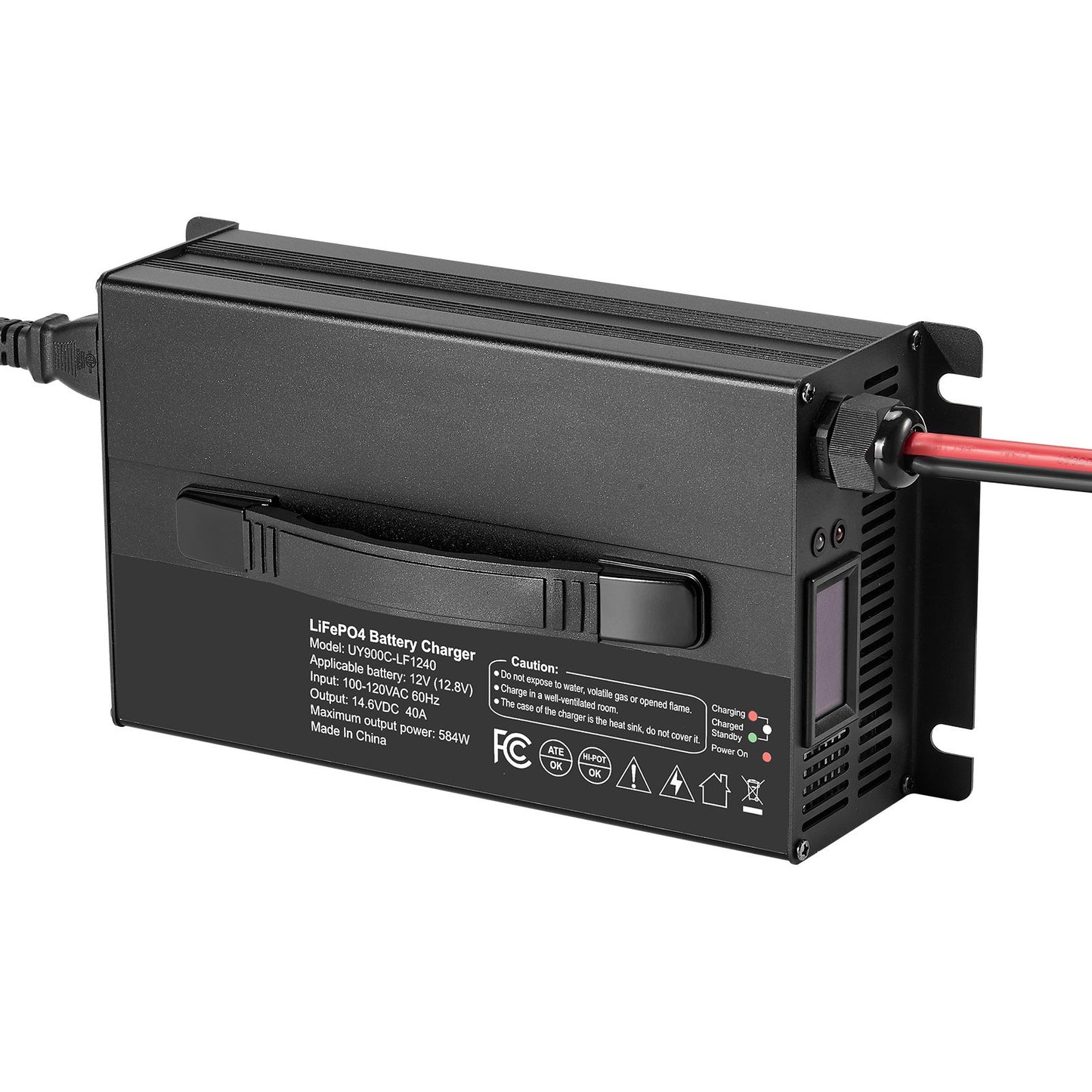 12V 40A Lithium Battery Charger for RV, LiFePO4 Battery, 14.6V Smart Charger