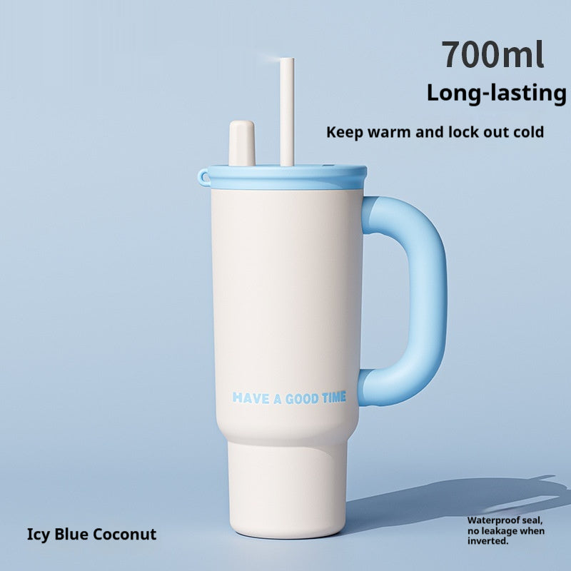 Insulated Stainless Steel Mug 700ml - White, Black & Natural Colors