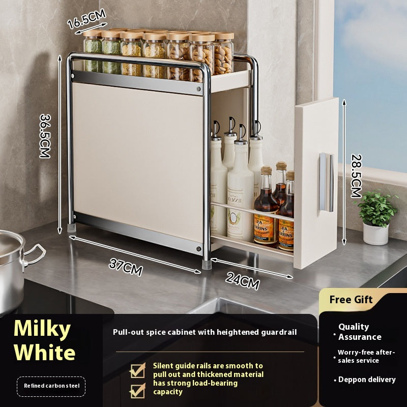 Pull-Out Multi-Layer Kitchen Storage Rack - Modern Household Organization