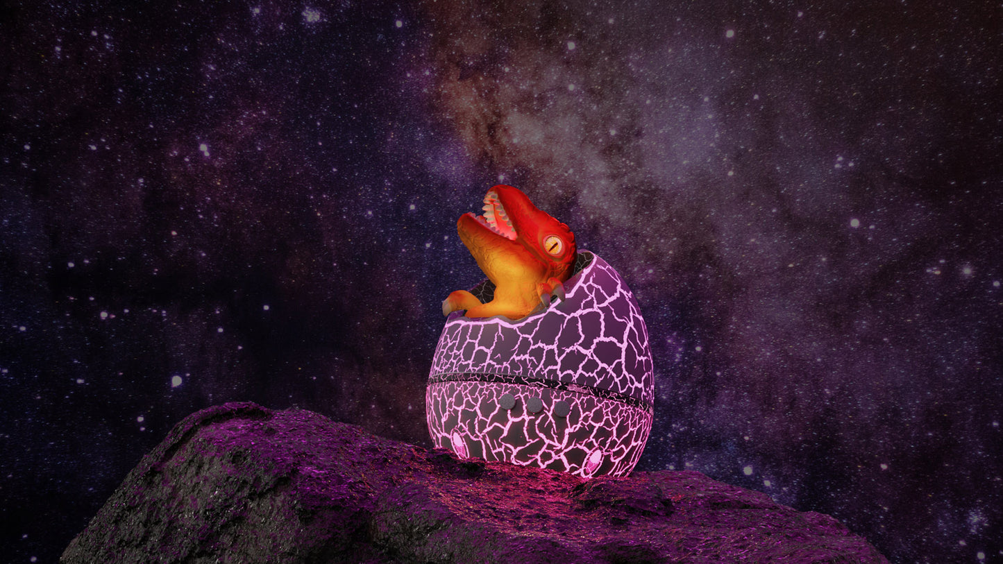 Cross-border Starry Sky Night Light with Adjustable Nebula Projection - Dinosaur Egg Design