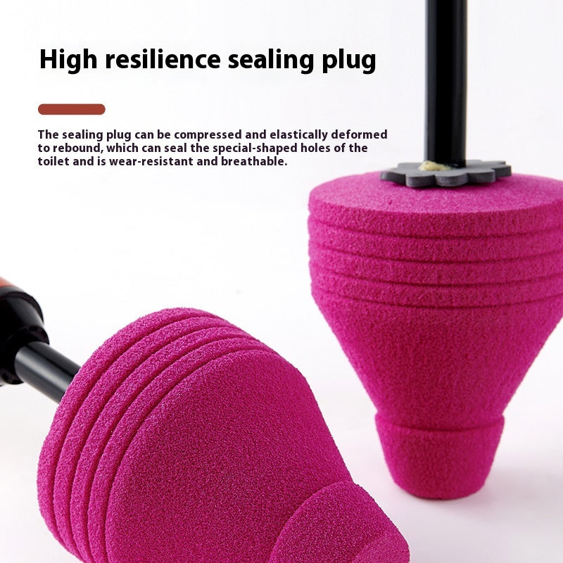 Strong Suction Cup Toilet Dredger with Replacement Head - Bathroom Cleaning Tool