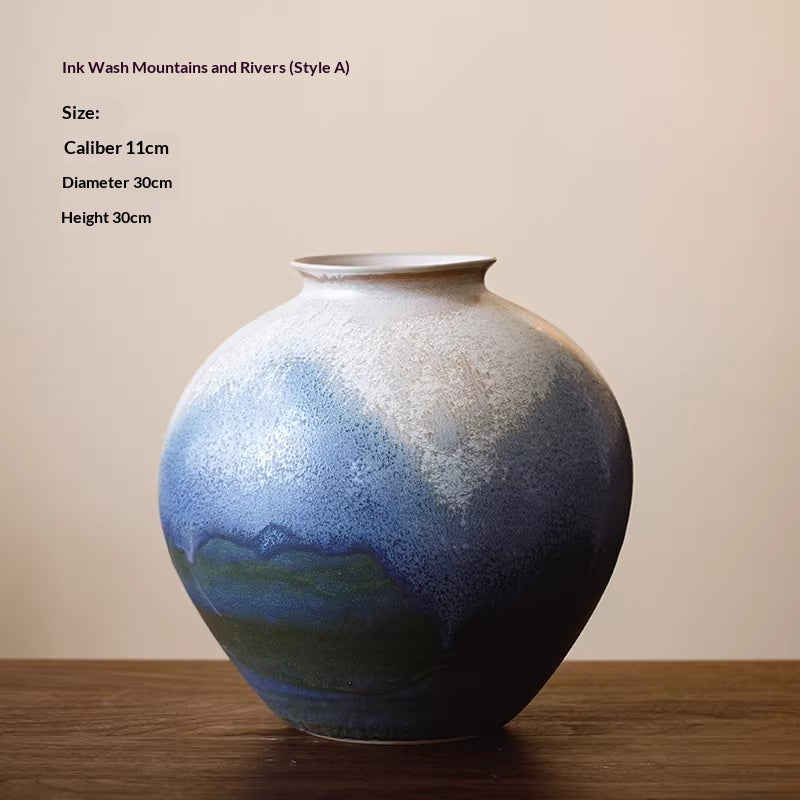 Chinese Style Ceramic Vase - Multiple Sizes & Set Options for Home Decor