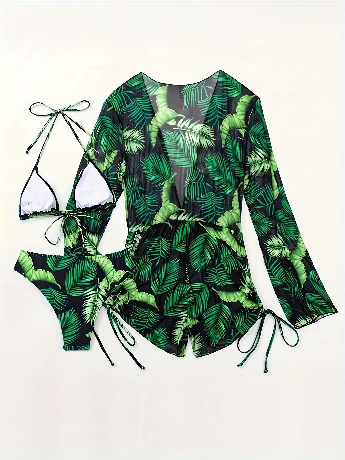 Women's Casual Two-Piece Swimsuit - High Stretch, Random Print
