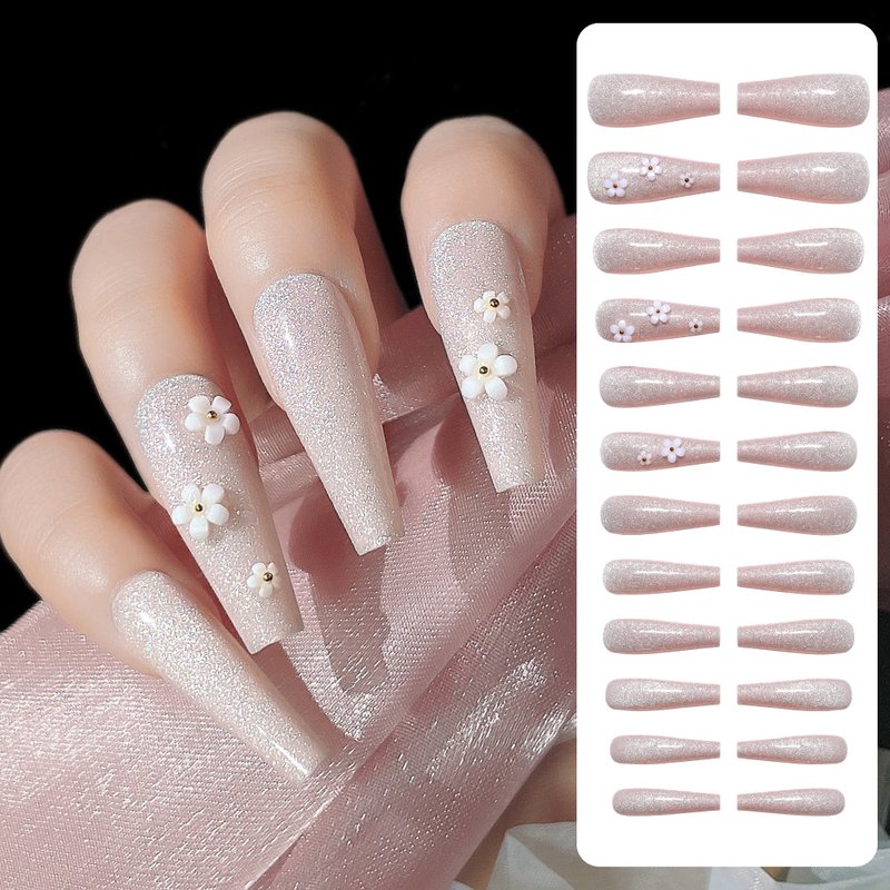 Fake Nail Patches with Jelly Glue - 24 Pieces