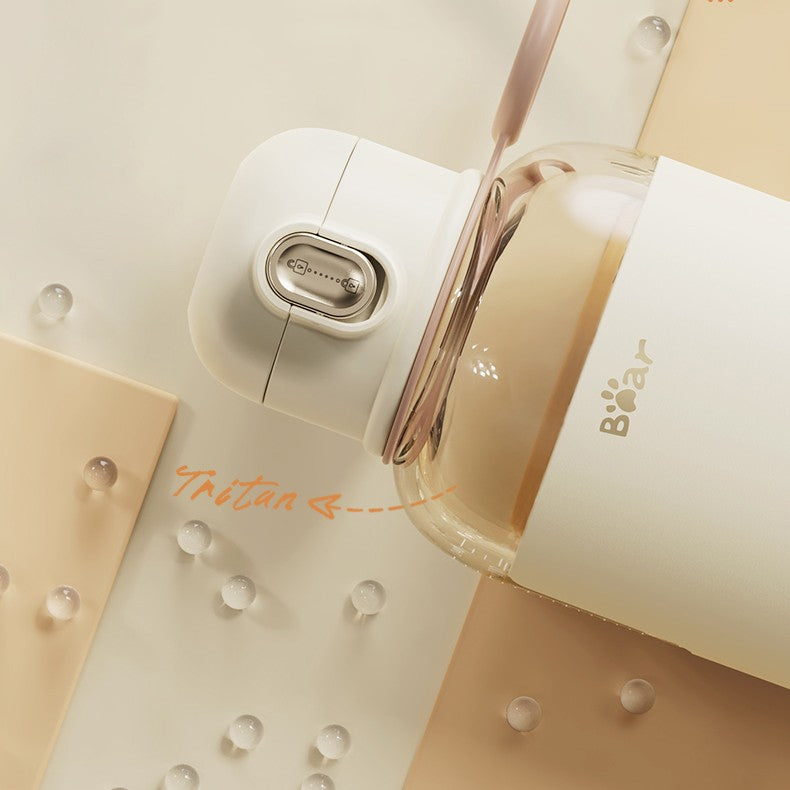 Wireless Portable Milk Mixer Cup with Thermostat USB & Beige