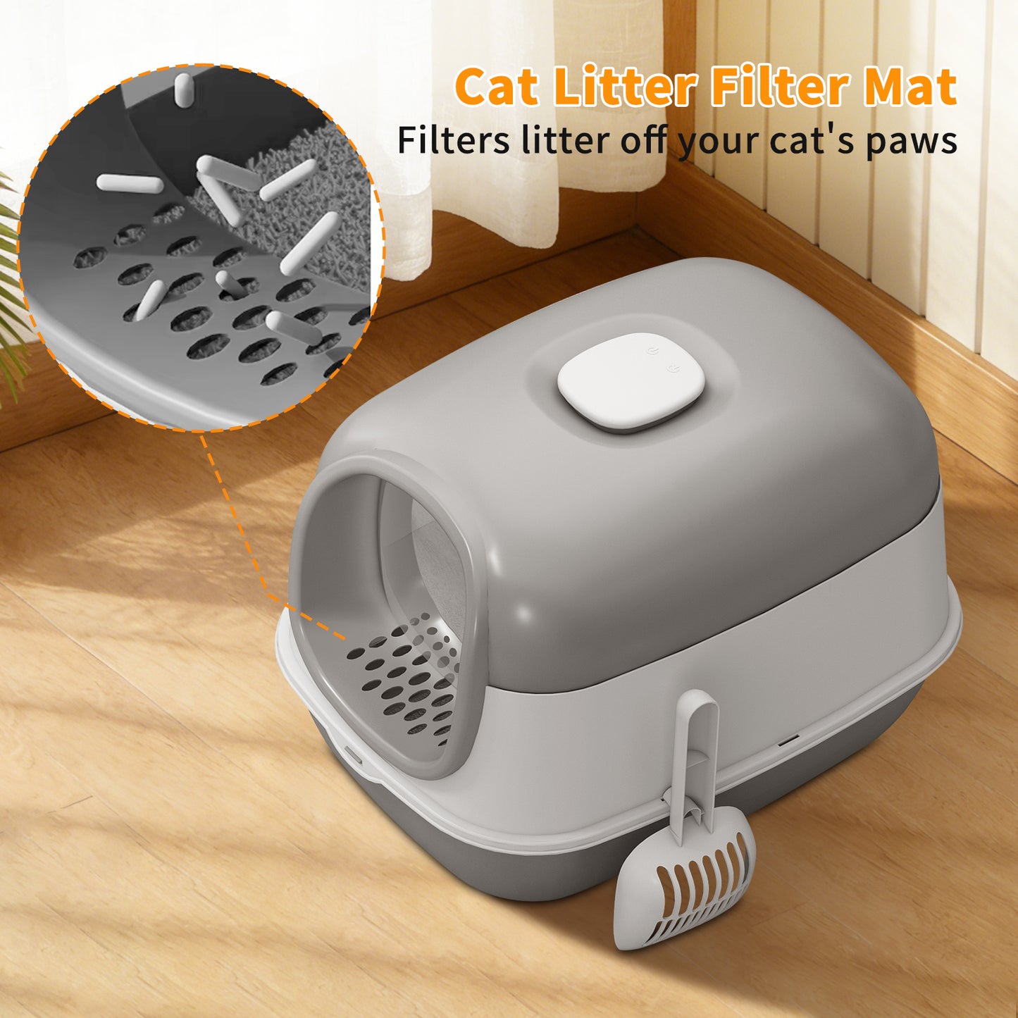 Self Pickup Cat Litter Box - Multiple Colors, Pet Furniture Tool