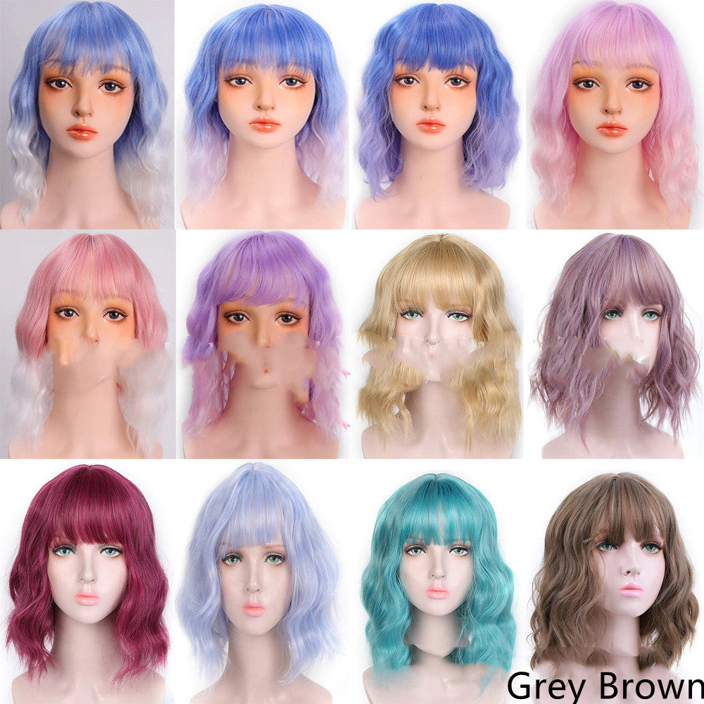 High Temperature Silk Hair Wrap - Curly Short Twist Headgear for Women
