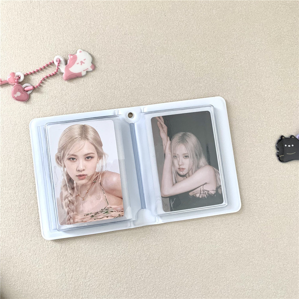 Mini Cartoon Photo Album with PVC Cover - 20 Pages, 7.8x11cm, Multiple Colors