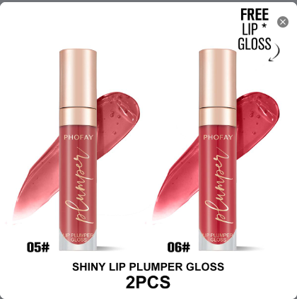 Shiny Lip Plumper Gloss - Hydrating High-Shine Volumizing Lip Makeup