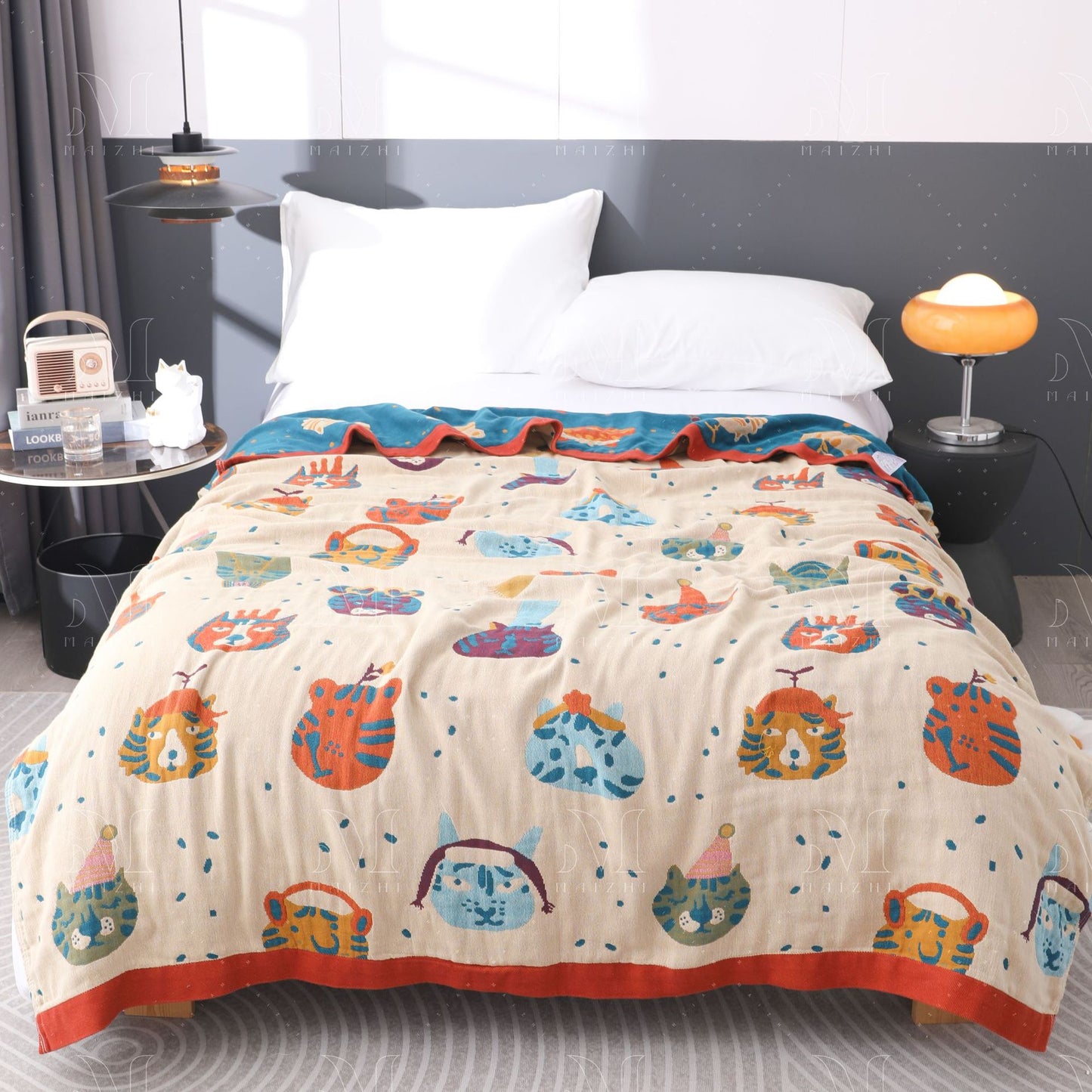 Multi-Layer Cotton Gauze Blanket for Sofa and Home Decor