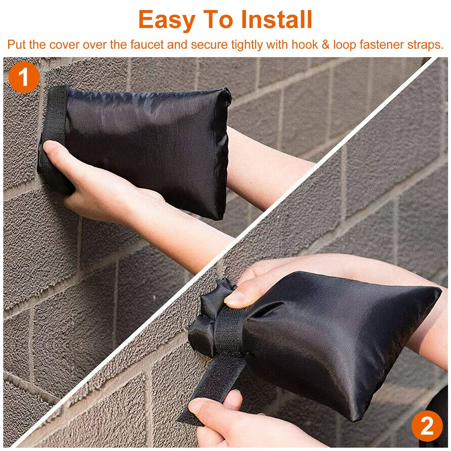 Outdoor Faucet Cover Socks 4-Pack Frost Protection for Garden Faucets