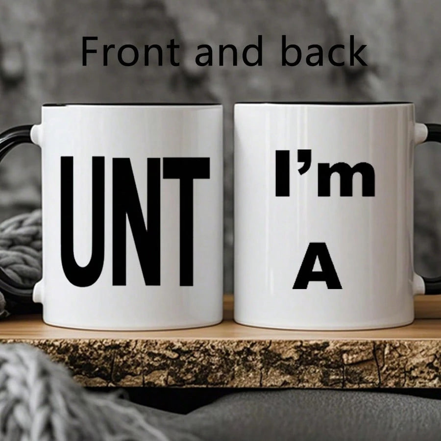 Creative Letter-Printed Ceramic Mug - 301-400ml Drinkware