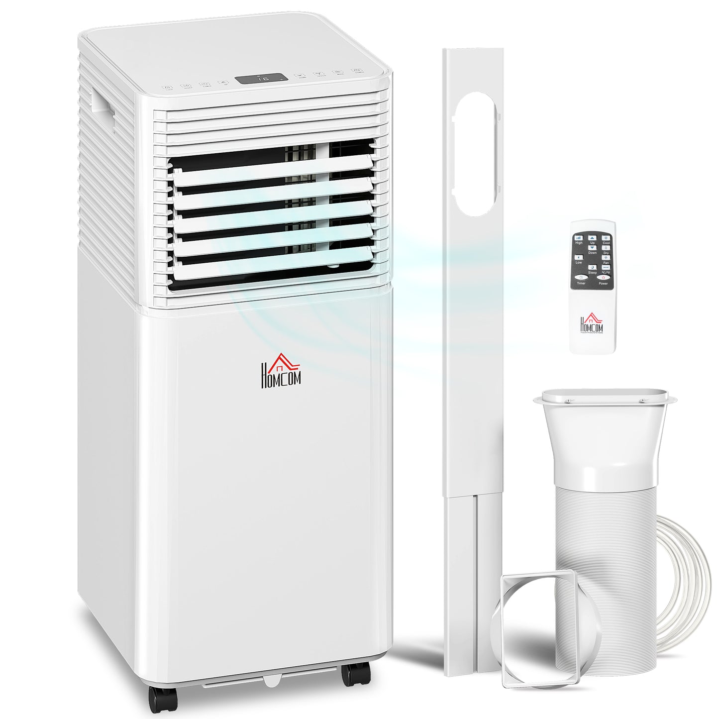 Portable 10000 BTU Air Conditioner with Remote & Timer - White