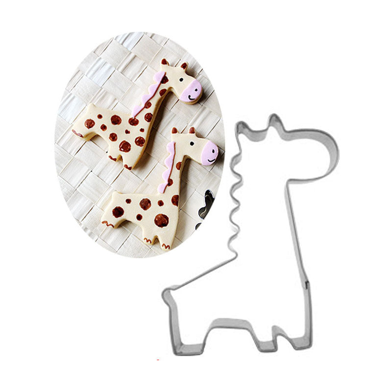 Stainless Steel Biscuit Baking Mold with Deer Design for DIY Cake & Cookie Making
