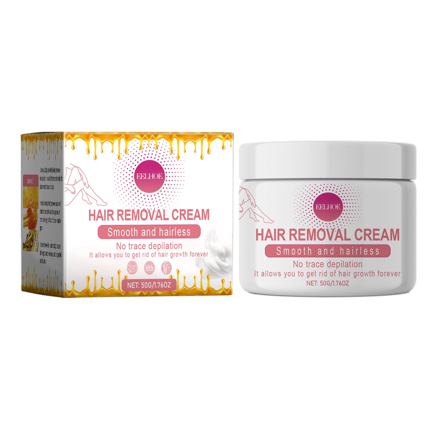 Gentle Hair Removal Cream for Face and Body - Moisturizing Formula