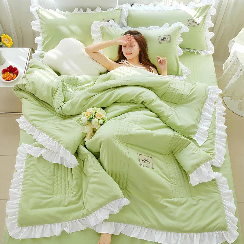 Korean Style Cotton Summer Blanket - Washed Cotton Bedding 200x230cm