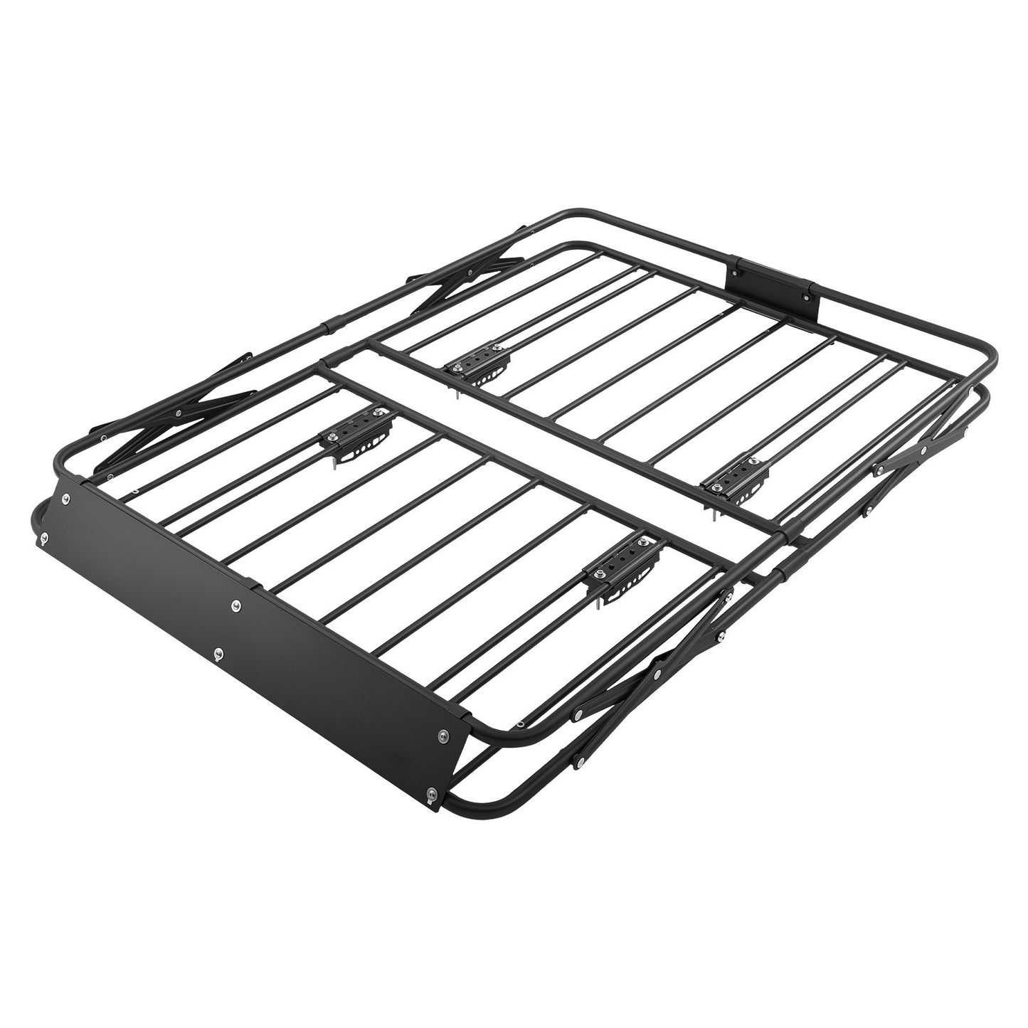 Heavy Duty Roof Rack Cargo Basket 46x36x4in All-Weather Car Top Carrier with Folding Design