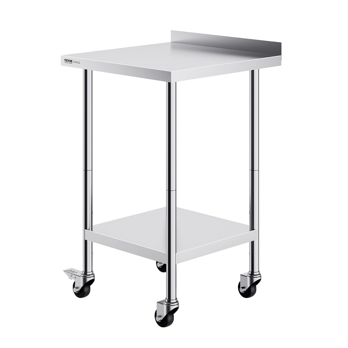 Heavy Duty Stainless Steel Work Table with Adjustable Height - 24x24x40 Inch