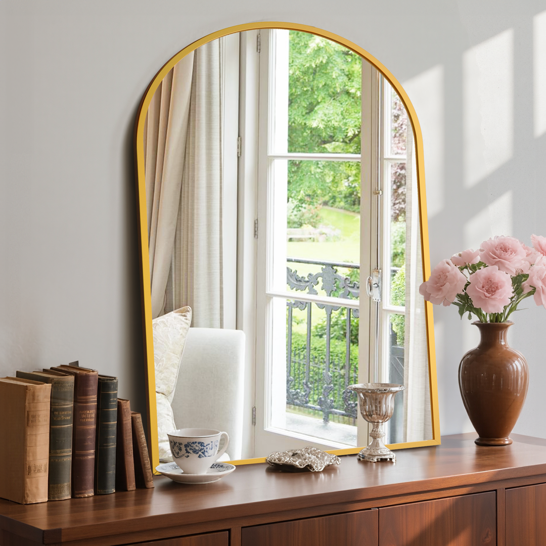 Bathroom Wall Mirror, Metal Frame Vanity Mirror For Bedroom,