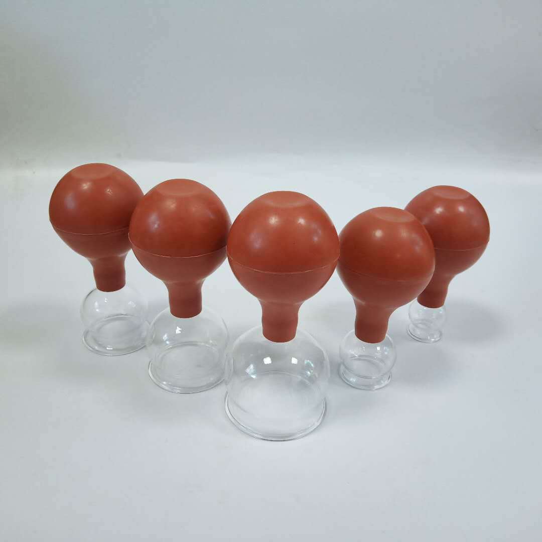 Rubber Ball Inhalation Cupping for Breast Massage & Lift - 5pcs