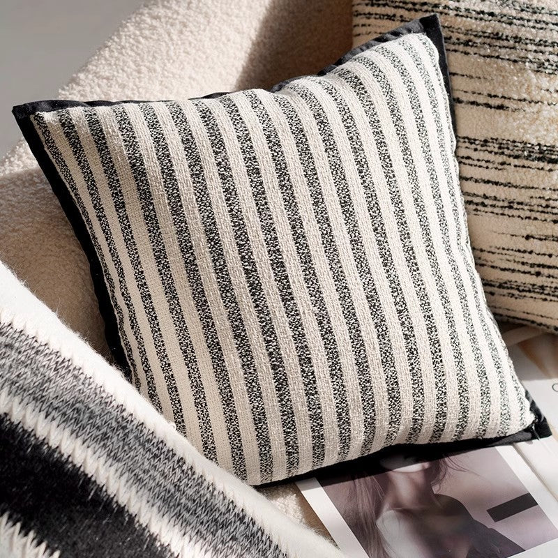 Modern Black and White Decorative Throw Pillow Cover Set - Various Styles and Sizes